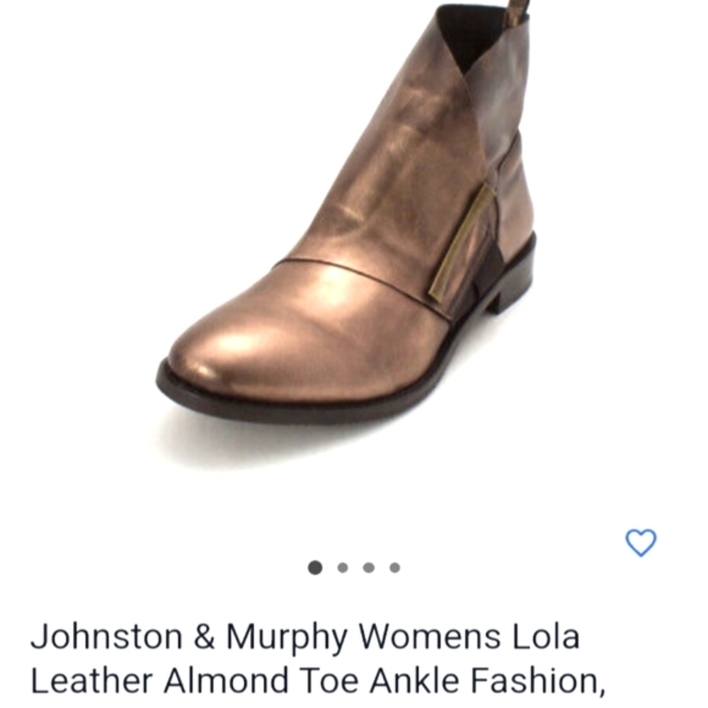 Johnston & Murphy womans lola leather Almond toe ankle